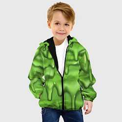 Куртка с капюшоном детская Green Slime, цвет: 3D-черный — фото 2