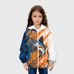 Куртка с капюшоном детская Туристическая рыбалка, цвет: 3D-белый — фото 2