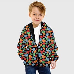 Куртка с капюшоном детская Бойцовский Клуб, цвет: 3D-черный — фото 2