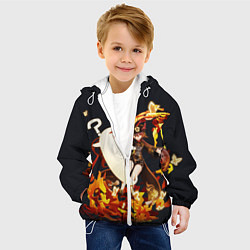 Куртка с капюшоном детская GENSHIN IMPACT HU TAO, цвет: 3D-белый — фото 2