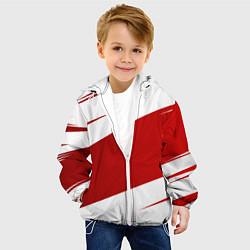 Куртка с капюшоном детская Ломкие линии, цвет: 3D-белый — фото 2