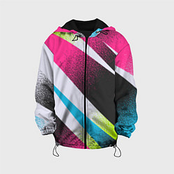 Куртка с капюшоном детская Sport style: Линии, цвет: 3D-черный