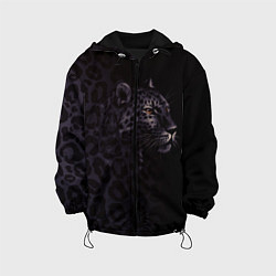 Куртка с капюшоном детская Леопард, цвет: 3D-черный