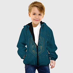 Куртка с капюшоном детская КОСМИЧЕСКИЙ ПЕЙЗАЖ ЗЕМЛЯ, цвет: 3D-черный — фото 2