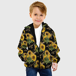 Куртка с капюшоном детская Fashion Sunflowers and bees, цвет: 3D-черный — фото 2