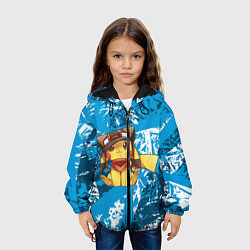 Куртка с капюшоном детская Пикачу летчик, цвет: 3D-черный — фото 2