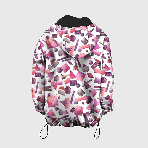 Детская куртка Геометрический розовый / 3D-Черный – фото 2
