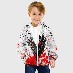 Куртка с капюшоном детская Броня Берсерка, цвет: 3D-белый — фото 2
