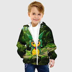 Куртка с капюшоном детская Пикачу дракон, цвет: 3D-белый — фото 2