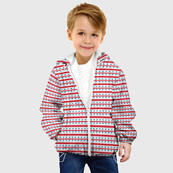Куртка с капюшоном детская Звезды с полосками, цвет: 3D-белый — фото 2