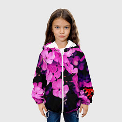 Куртка с капюшоном детская Цветочный Альянс!, цвет: 3D-белый — фото 2
