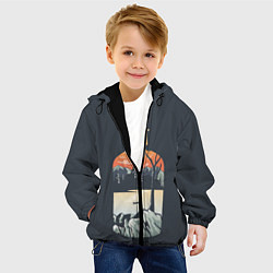 Куртка с капюшоном детская Философия, цвет: 3D-черный — фото 2