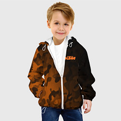 Куртка с капюшоном детская KTM КТМ CAMO RACING, цвет: 3D-белый — фото 2
