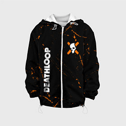 Куртка с капюшоном детская Deathloop - Skull - Grunge, цвет: 3D-белый