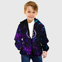 Куртка с капюшоном детская GLITCH SMILE ГЛИТЧ СМАЙЛ, цвет: 3D-черный — фото 2