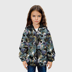 Куртка с капюшоном детская Узор для рыбака, цвет: 3D-черный — фото 2