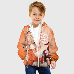 Куртка с капюшоном детская Genshin Impact, Ёимия, цвет: 3D-белый — фото 2