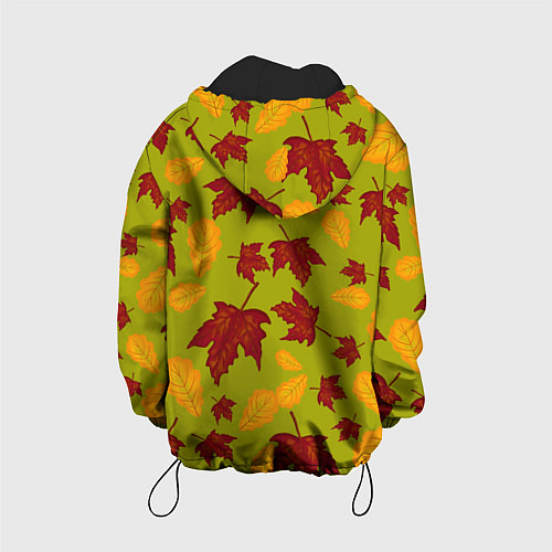Детская куртка Осенние листья клён и дуб / 3D-Черный – фото 2