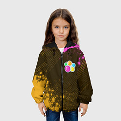 Куртка с капюшоном детская Симпл Димпл - Краска, цвет: 3D-черный — фото 2