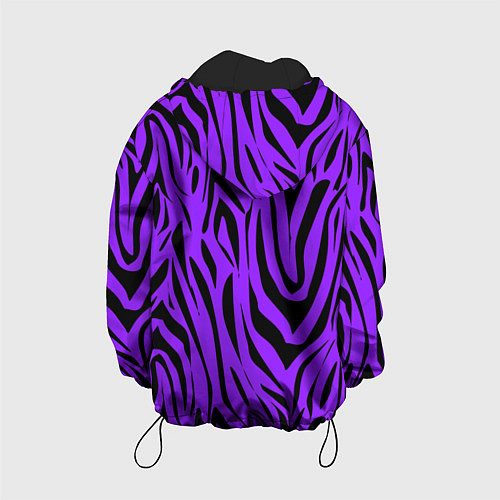 Детская куртка Абстрактный узор зебра / 3D-Черный – фото 2