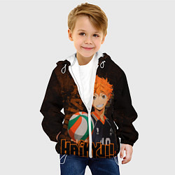 Куртка с капюшоном детская Хината Волейбол, цвет: 3D-белый — фото 2