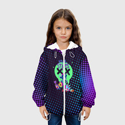 Куртка с капюшоном детская Brawl Stars - Bad Randoms, цвет: 3D-белый — фото 2