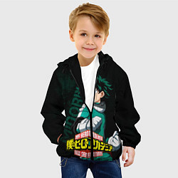 Куртка с капюшоном детская Мидория Изуку, цвет: 3D-черный — фото 2