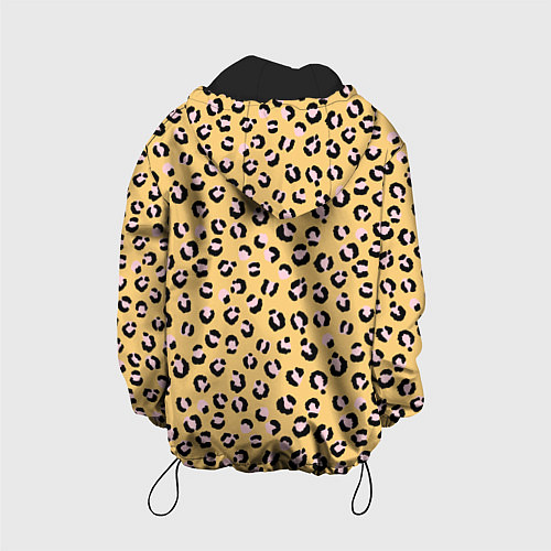 Детская куртка Желтый леопардовый принт / 3D-Черный – фото 2