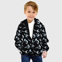 Куртка с капюшоном детская Ори с оружием, цвет: 3D-черный — фото 2
