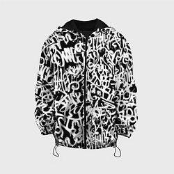 Детская куртка Graffiti white on black