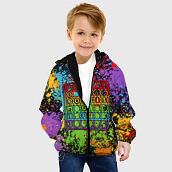 Куртка с капюшоном детская POP IT БРЫЗГИ КРАСОК ПОП ИТ, цвет: 3D-черный — фото 2
