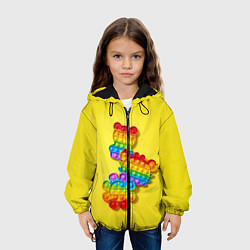 Куртка с капюшоном детская АНТИСТРЕСС ПОП ИТ POP IT, цвет: 3D-черный — фото 2