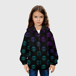 Куртка с капюшоном детская PSG NEON ПСЖ НЕОН, цвет: 3D-черный — фото 2