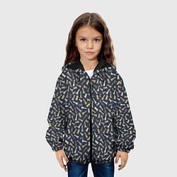 Куртка с капюшоном детская Шахматы, цвет: 3D-черный — фото 2