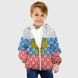 Куртка с капюшоном детская Россия, цвет: 3D-белый — фото 2