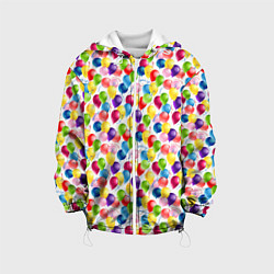Куртка с капюшоном детская Воздушные Шары, цвет: 3D-белый