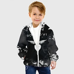 Куртка с капюшоном детская BON JOVI БОН ДЖОВИ, цвет: 3D-белый — фото 2
