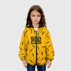 Куртка с капюшоном детская PUBG АВТОМАТЫ ПАТТЕРН ЖЁЛТЫЙ, цвет: 3D-черный — фото 2