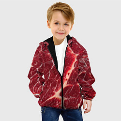 Куртка с капюшоном детская Мясо на Хэллоуин, цвет: 3D-черный — фото 2