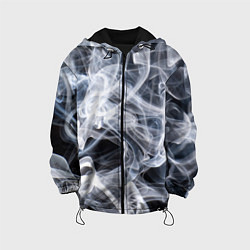 Куртка с капюшоном детская Графика дыма, цвет: 3D-черный
