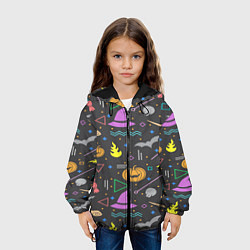 Куртка с капюшоном детская Уютный Halloween, цвет: 3D-черный — фото 2