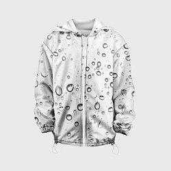 Куртка с капюшоном детская Утренний дождь, цвет: 3D-белый