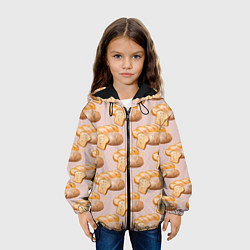 Куртка с капюшоном детская Выпечка - хлеб, цвет: 3D-черный — фото 2