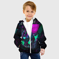 Куртка с капюшоном детская KDA AKALI NEON АКАЛИ НЕОН LEAGUE OF LEGENDS, цвет: 3D-белый — фото 2