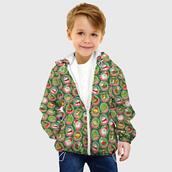 Куртка с капюшоном детская Новогодние Персонажи, цвет: 3D-белый — фото 2