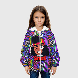 Куртка с капюшоном детская Meg из игры Brawl Stars, цвет: 3D-белый — фото 2