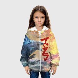 Куртка с капюшоном детская ГОДЗИЛЛА АТАКУЕТ!, цвет: 3D-белый — фото 2