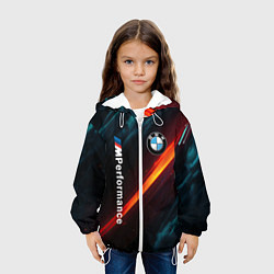 Куртка с капюшоном детская BMW M PERFORMANCE NEON БМВ М НЕОН, цвет: 3D-белый — фото 2