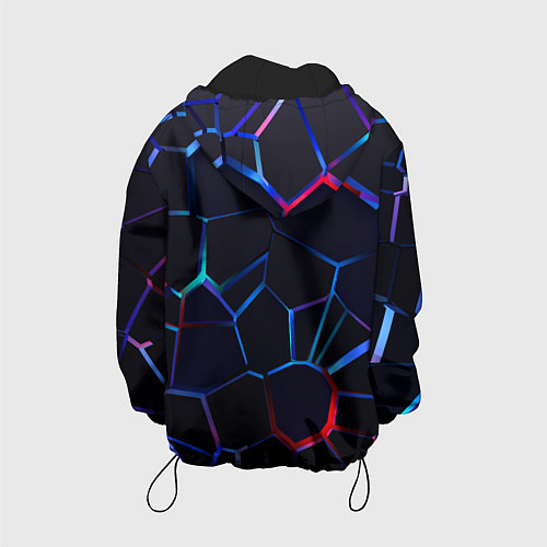 Детская куртка Неоновые 3D плиты Неоновые плиты / 3D-Черный – фото 2