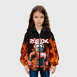 Куртка с капюшоном детская ROBLOX FIRE РОБЛОКС ОГОНЬ ПОЖАРНЫЙ, цвет: 3D-черный — фото 2